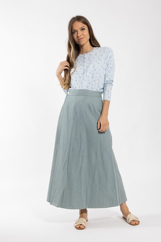 MONN DENIM WRAP SKIRT