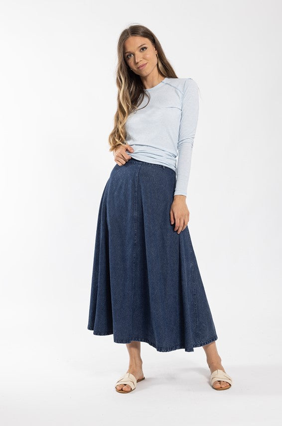 MONN REVERSE SEAM HEATHERED TEE