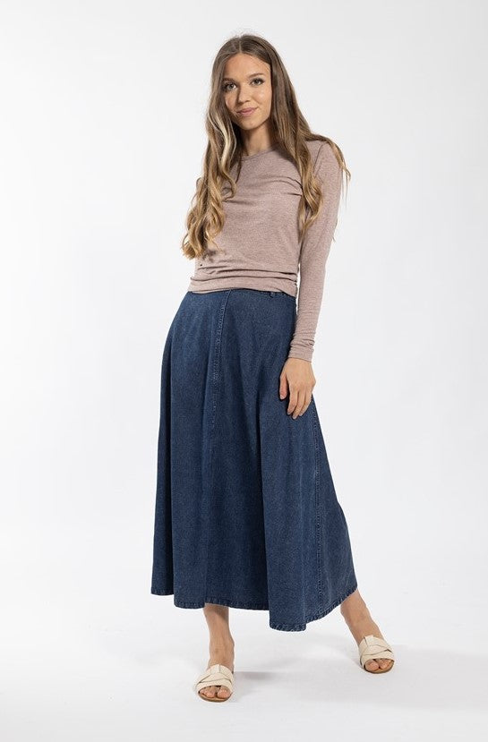 MONN REVERSE SEAM HEATHERED TEE