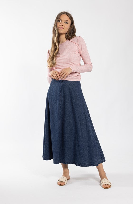 MONN REVERSE SEAM HEATHERED TEE