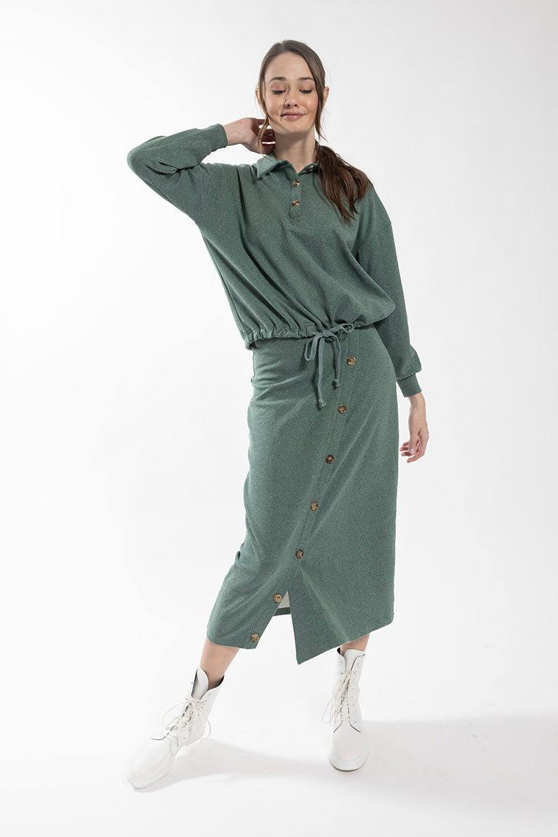 MONN DRAWSTRING POLO SWEATSHIRT