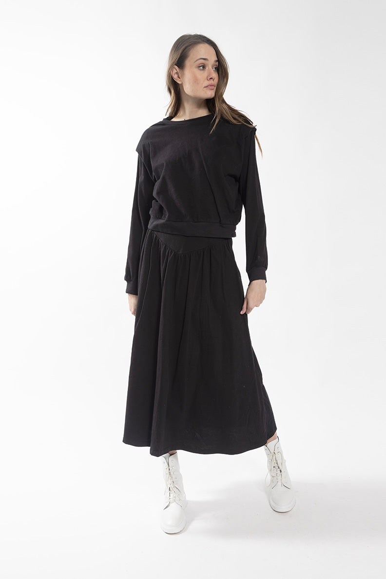 MONN V YOKE DETAIL SKIRT