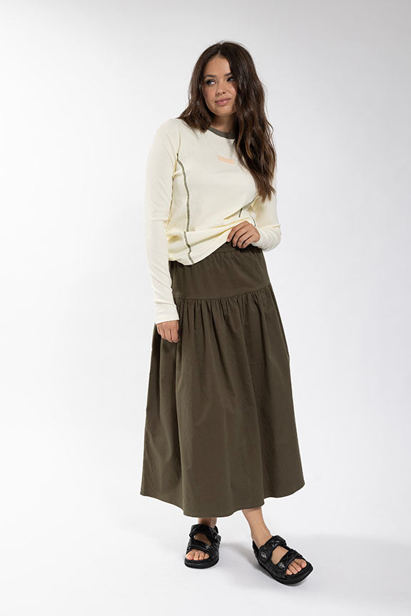 MONN Yoke Detail Skirt