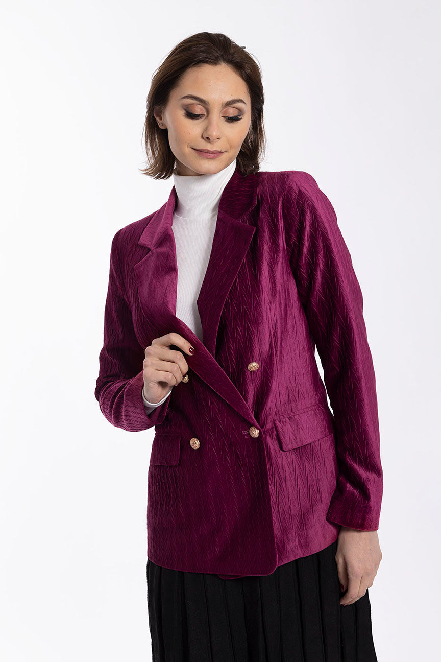 MAPLE & CLIFF VELVET BLAZER