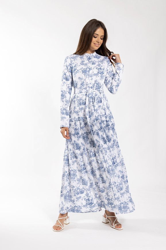 MAPLE & CLIFF TOILLE PRINT DRESS