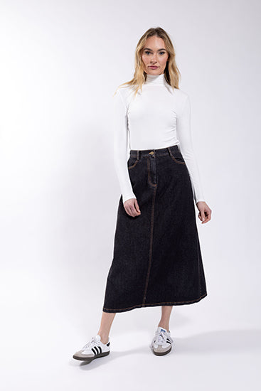 MAPLE & CLIFF Denim A-line Skirt