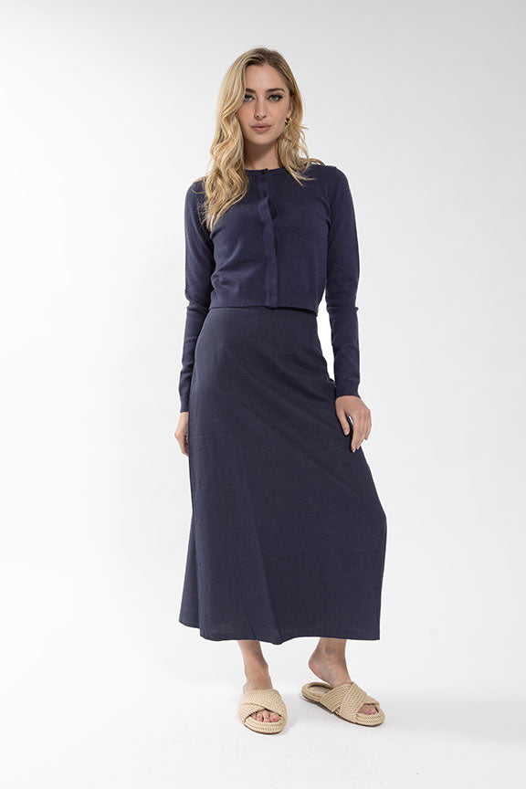 MAPLE & CLIFF Covered Placket Cardigan