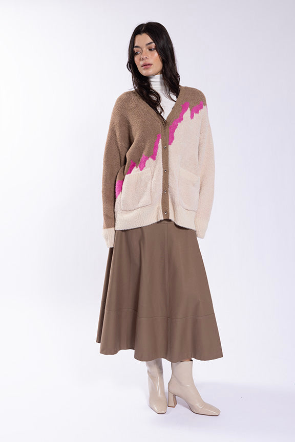 Maple & Cliff Yoke Paneled Skirt