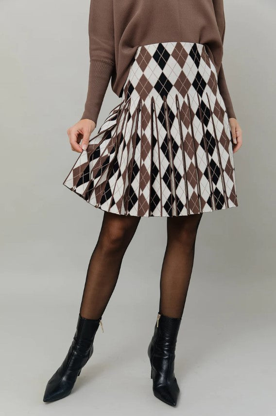 APPARALEL ARGYLE INFINITY SKIRT
