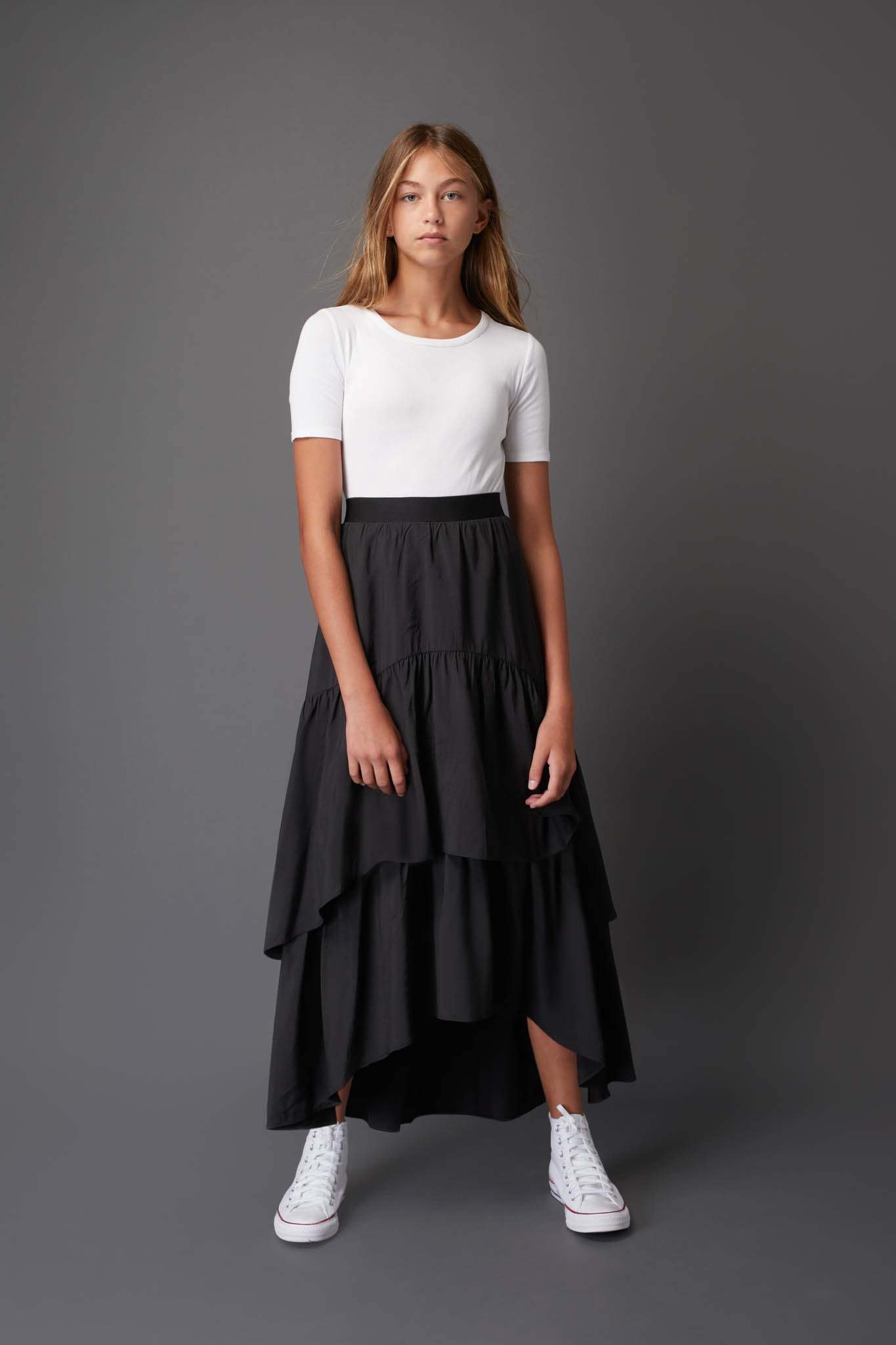 ZAIKAMOYA LONG LAYERED SKIRT
