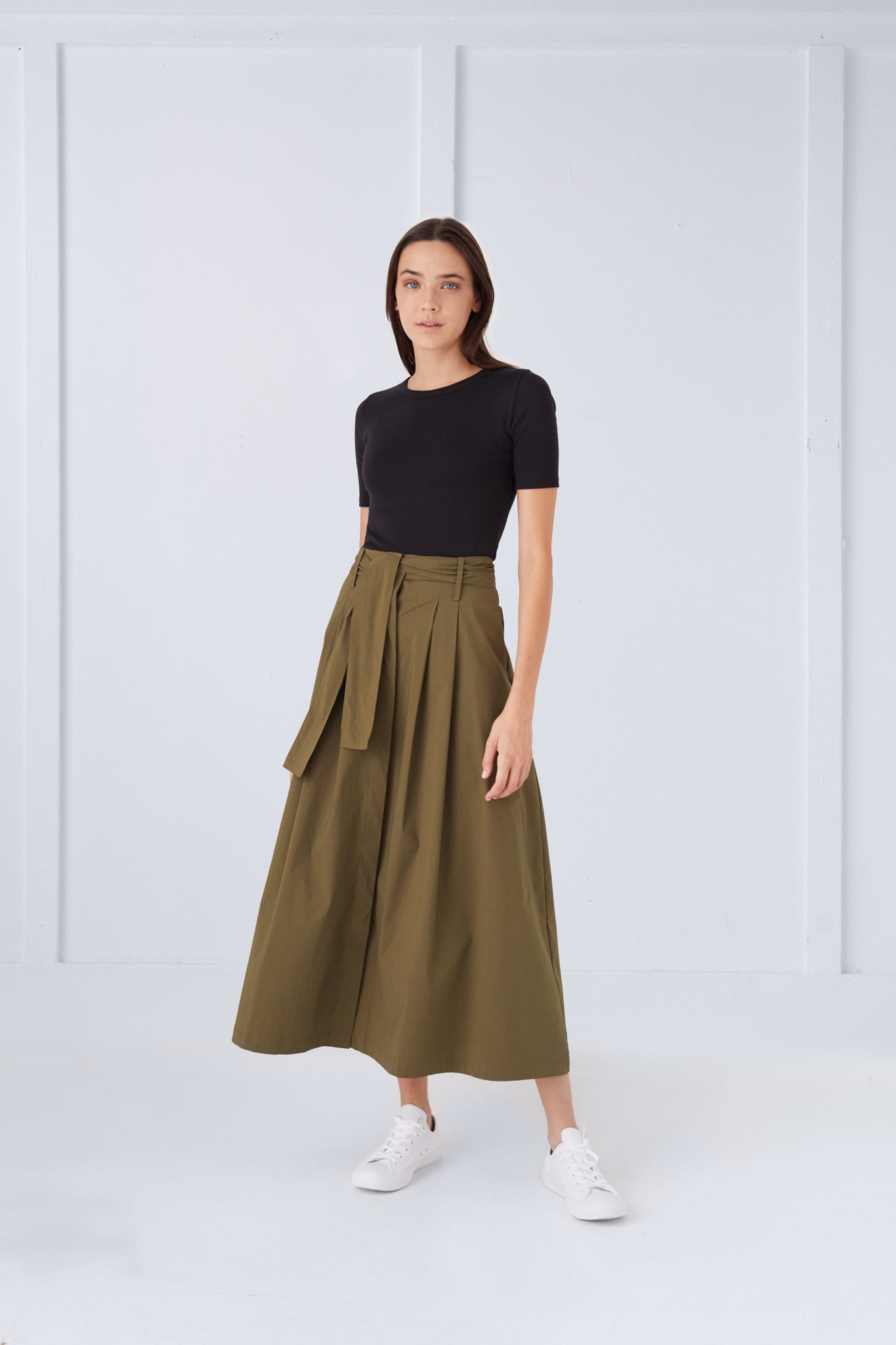UNAYA A-LINE BELTED SKIRT