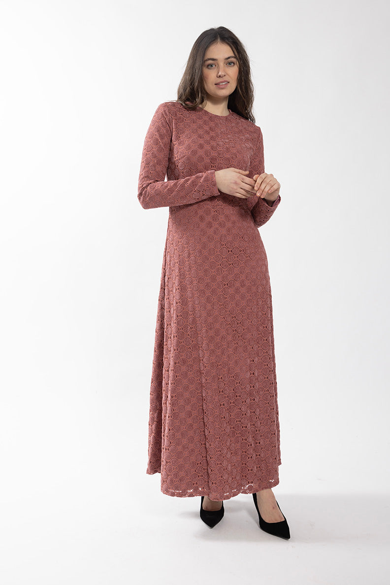 SOIE VELVET LACE DRESS
