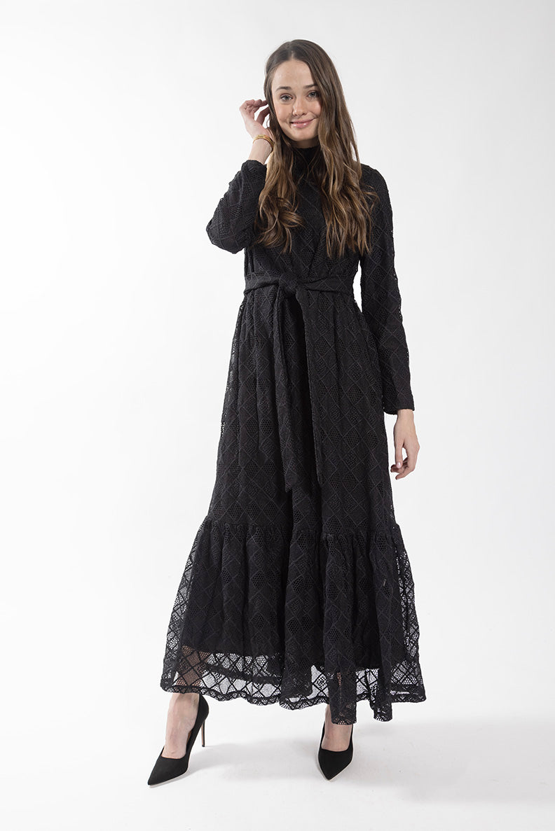 SOIE DIAMOND LACE DRESS