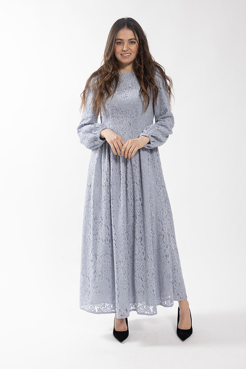 SOIE V WAIST LACE DRESS