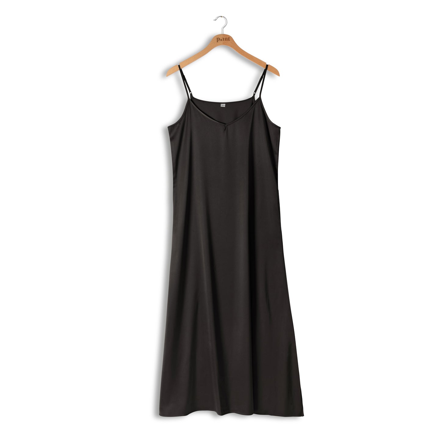 POINT SATIN SLIP DRESS