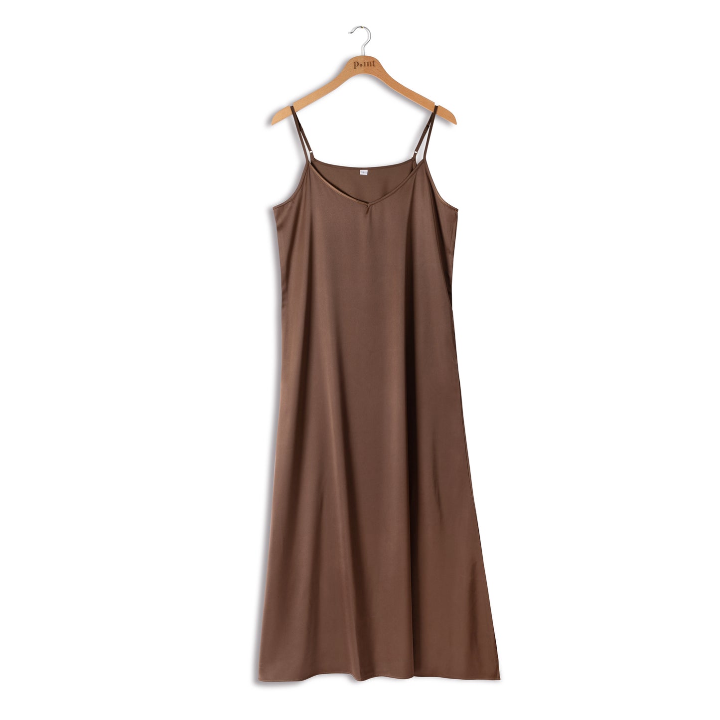 POINT SATIN SLIP DRESS