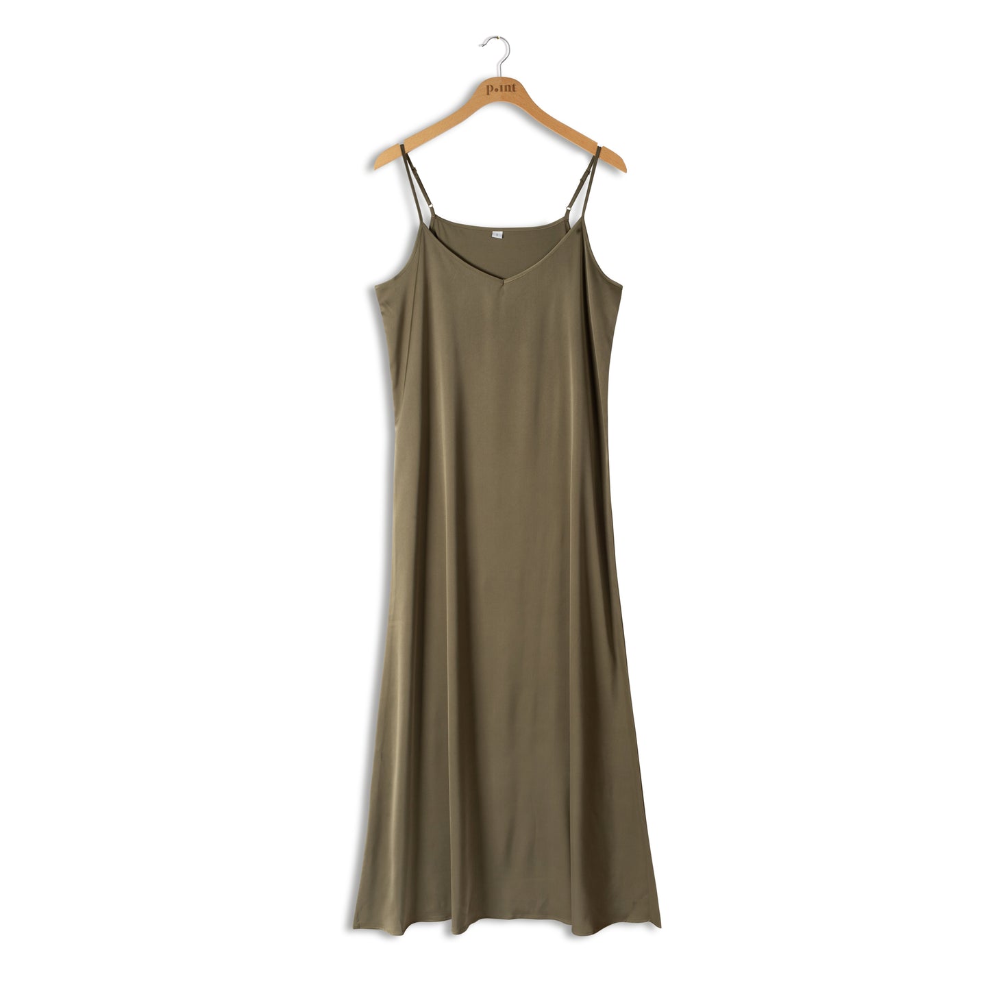 POINT SATIN SLIP DRESS