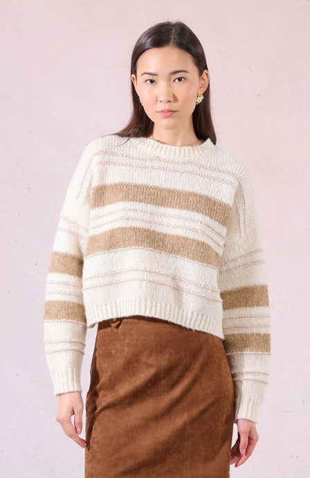 MOLLY BRACKEN SHIMMER KNIT SWEATER