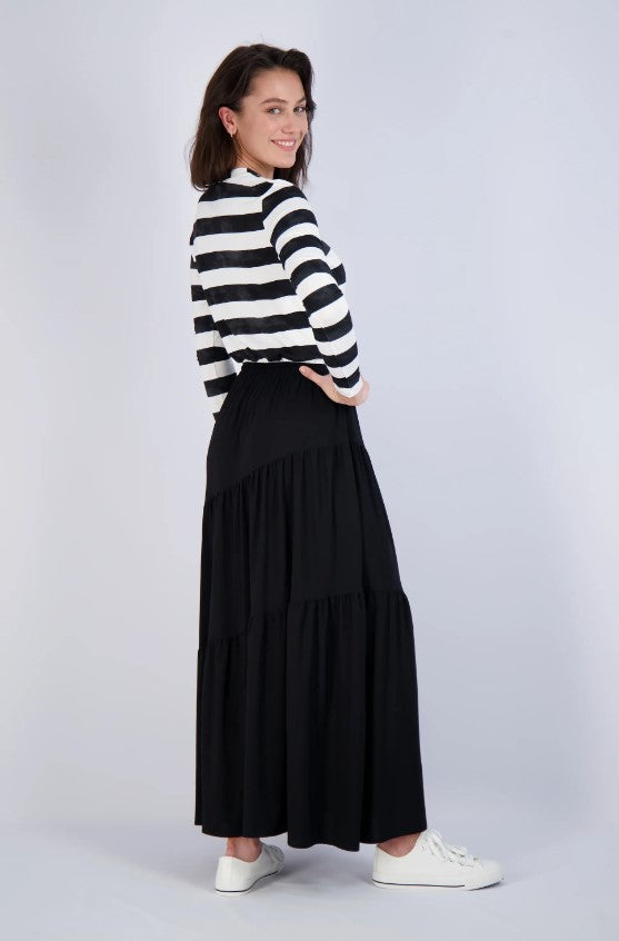 PASHMINA SLANT TIERED SKIRT