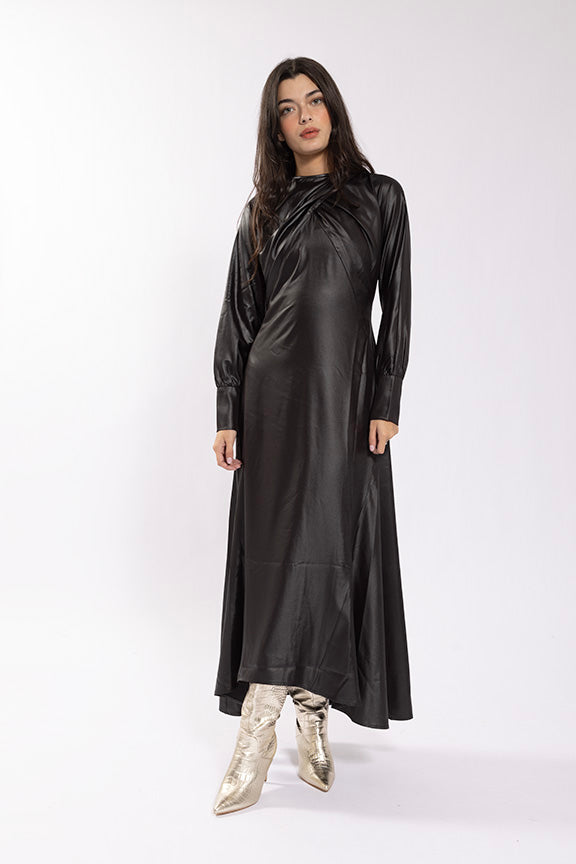 Static Crossed Neck Dress