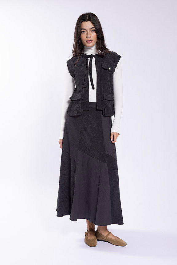 Static Corduroy Tie Top Vest