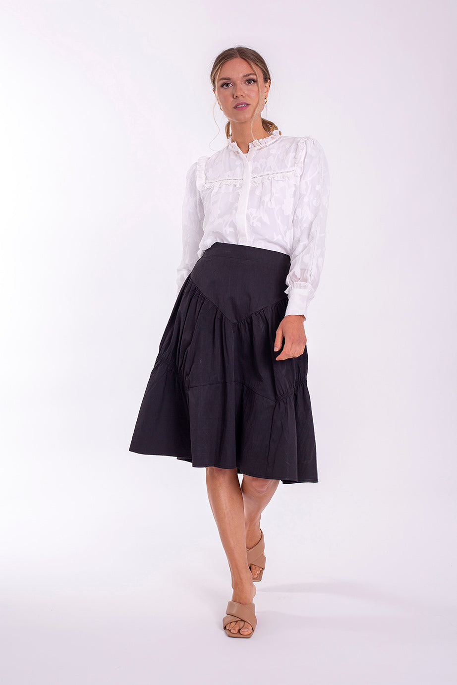 STATIC V DETAILED TIERED SKIRT
