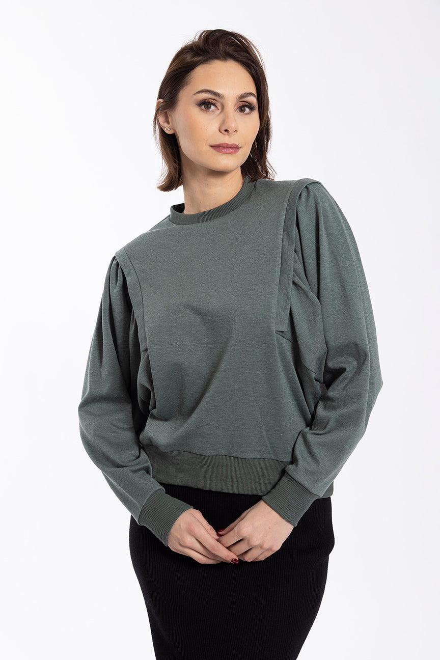 STATIC SHOULDER DETAIL SWEATSHIRT