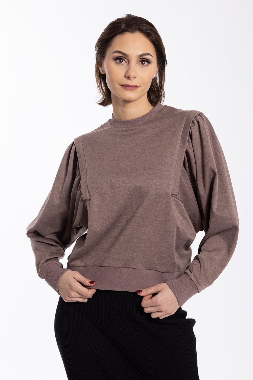 STATIC SHOULDER DETAIL SWEATSHIRT