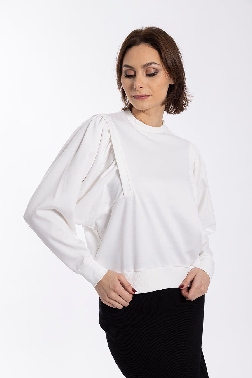 STATIC SHOULDER DETAIL SWEATSHIRT