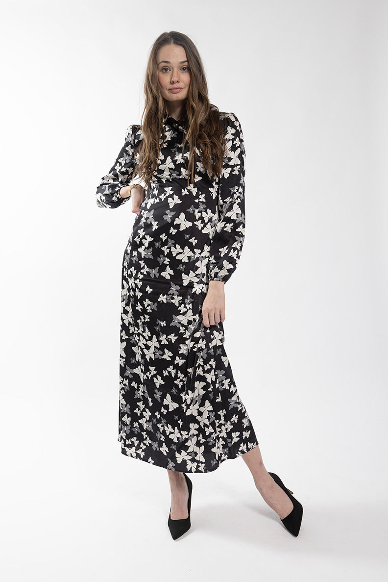 STATIC BUTTERFLY PRINT DRESS