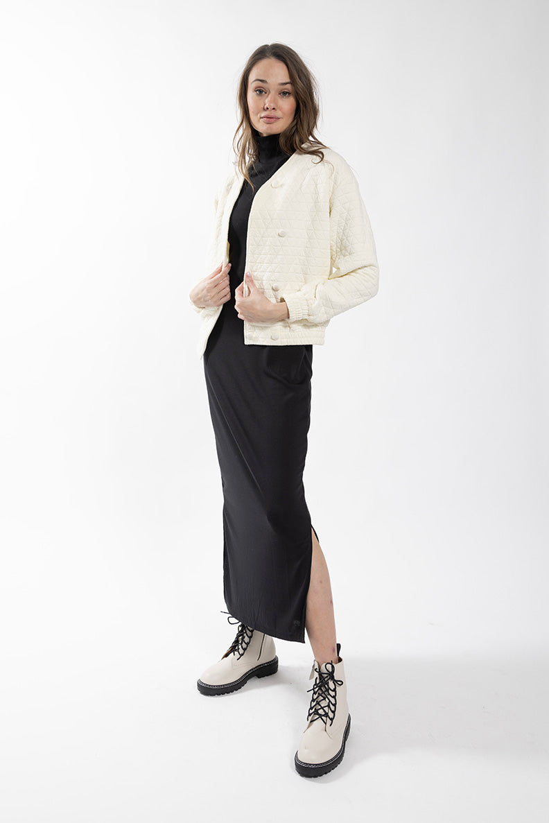 STATIC QUILTED CARDIGAN
