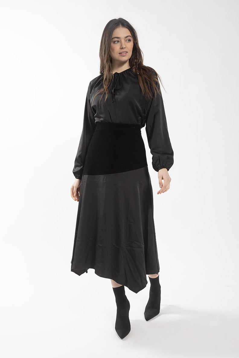 STATIC SATIN BLOUSE