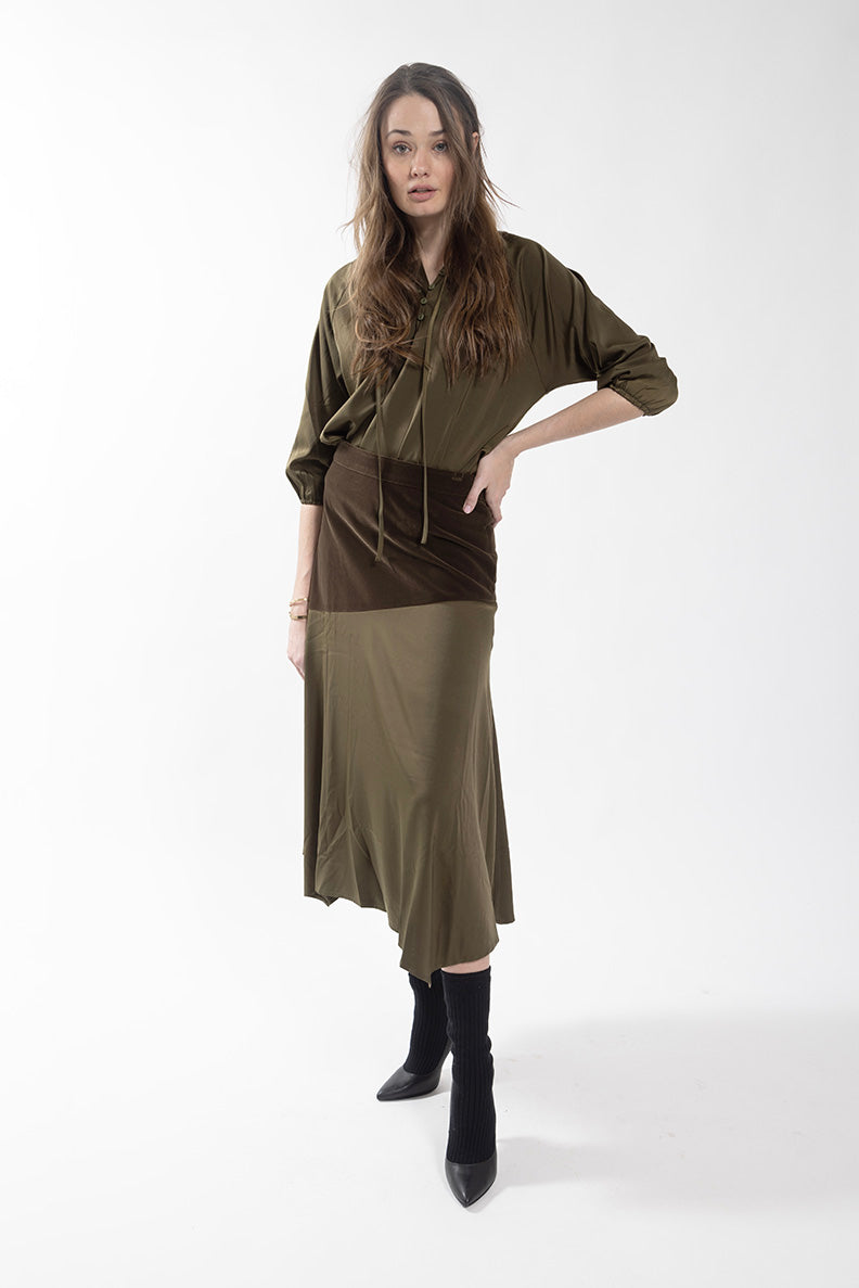 STATIC SATIN BLOUSE