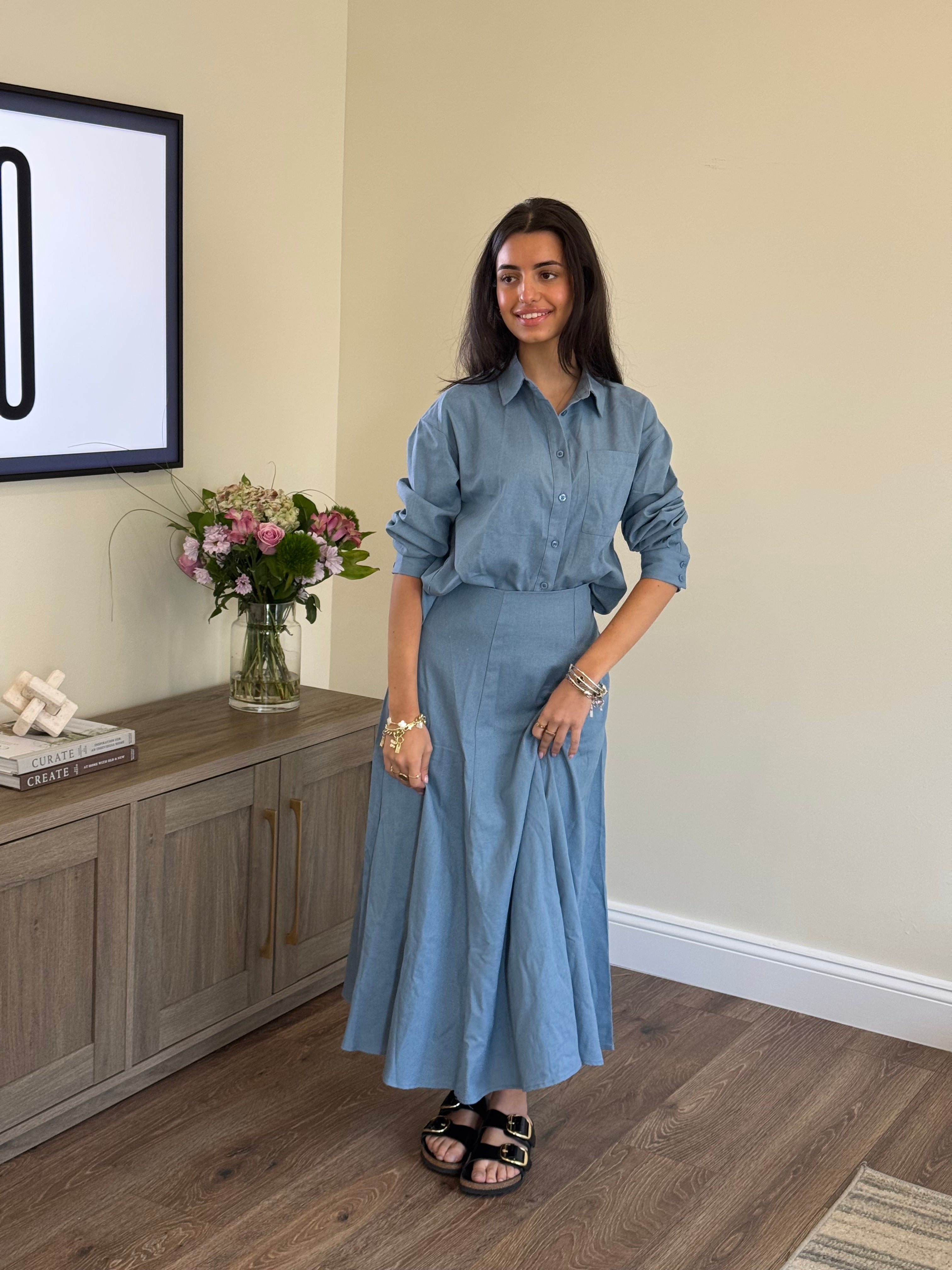 KUO Solid Linen Blouse