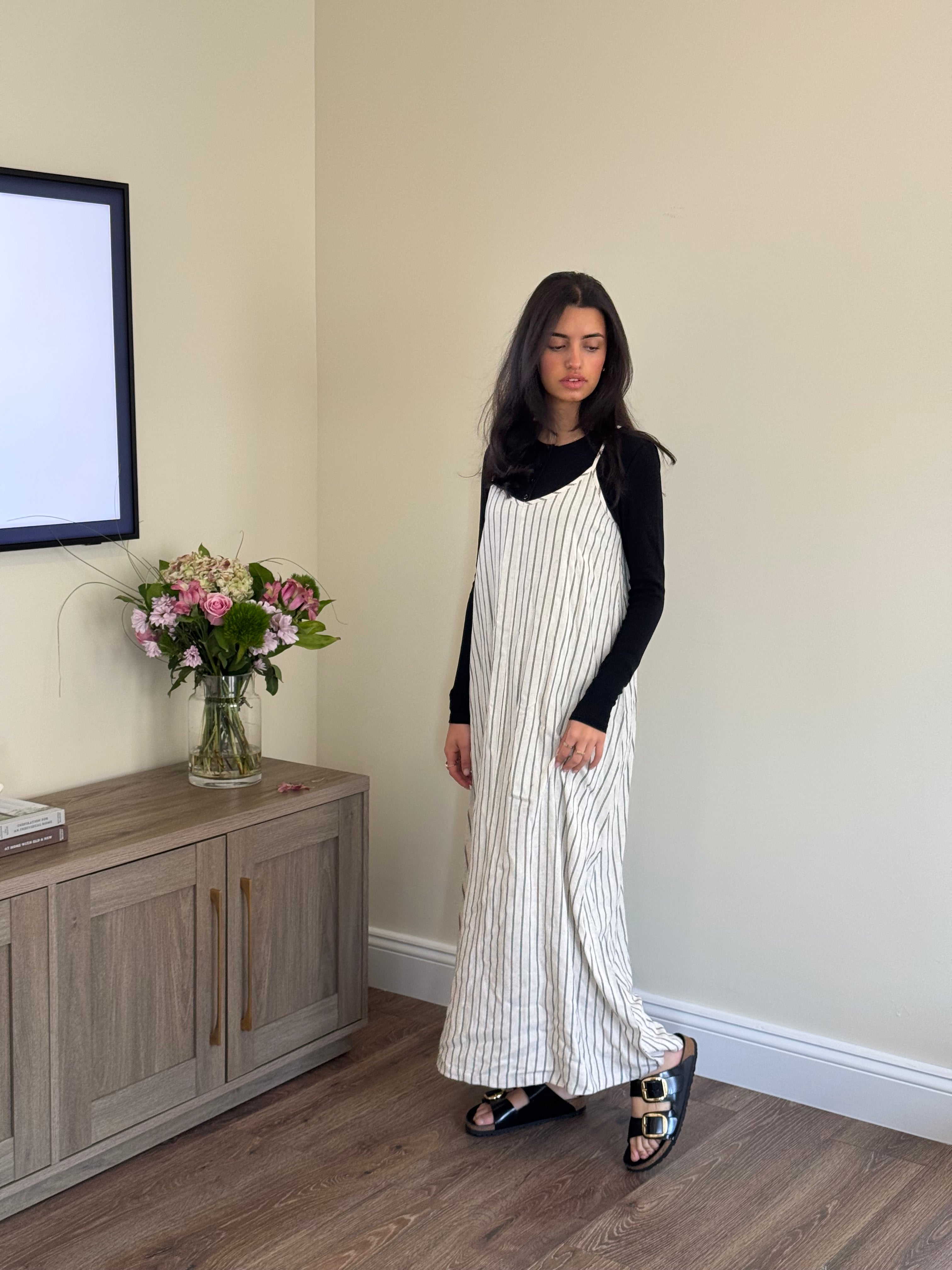 KUO Striped Linen Jumper Blew Boutique KUO Striped Linen Jumper Blew Boutique