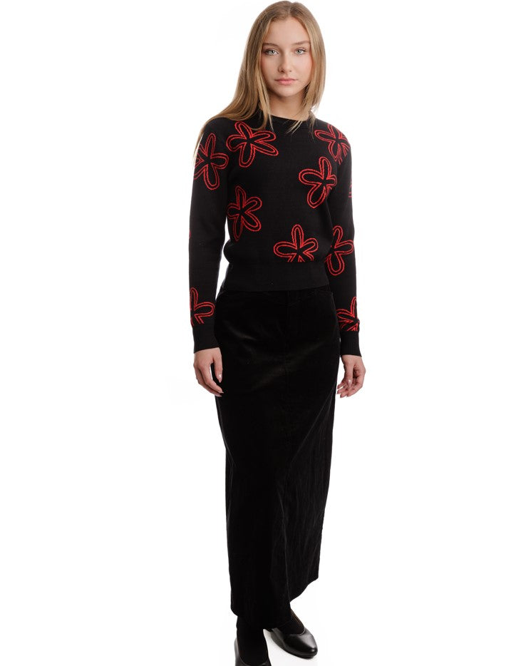 DONNA BELLA FLORAL SWEATER