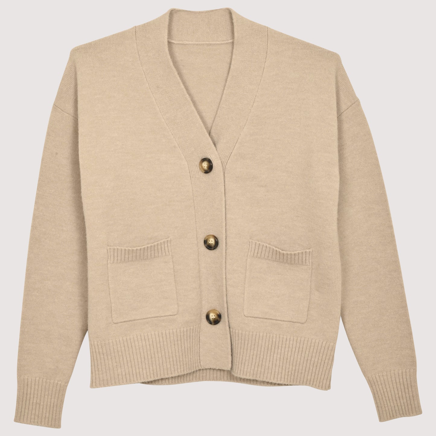 HONEST EDIT BASIC LARGE BUTTON KNIT CARDIGAN