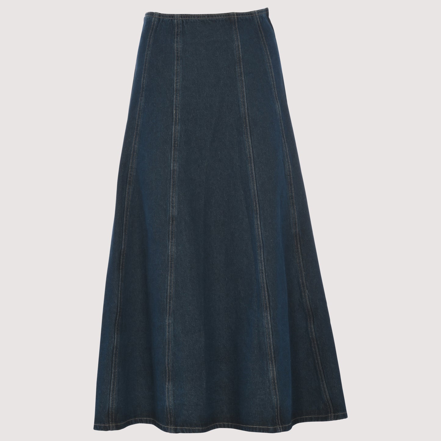 STORY PANELED DENIM SIDE ZIP SKIRT