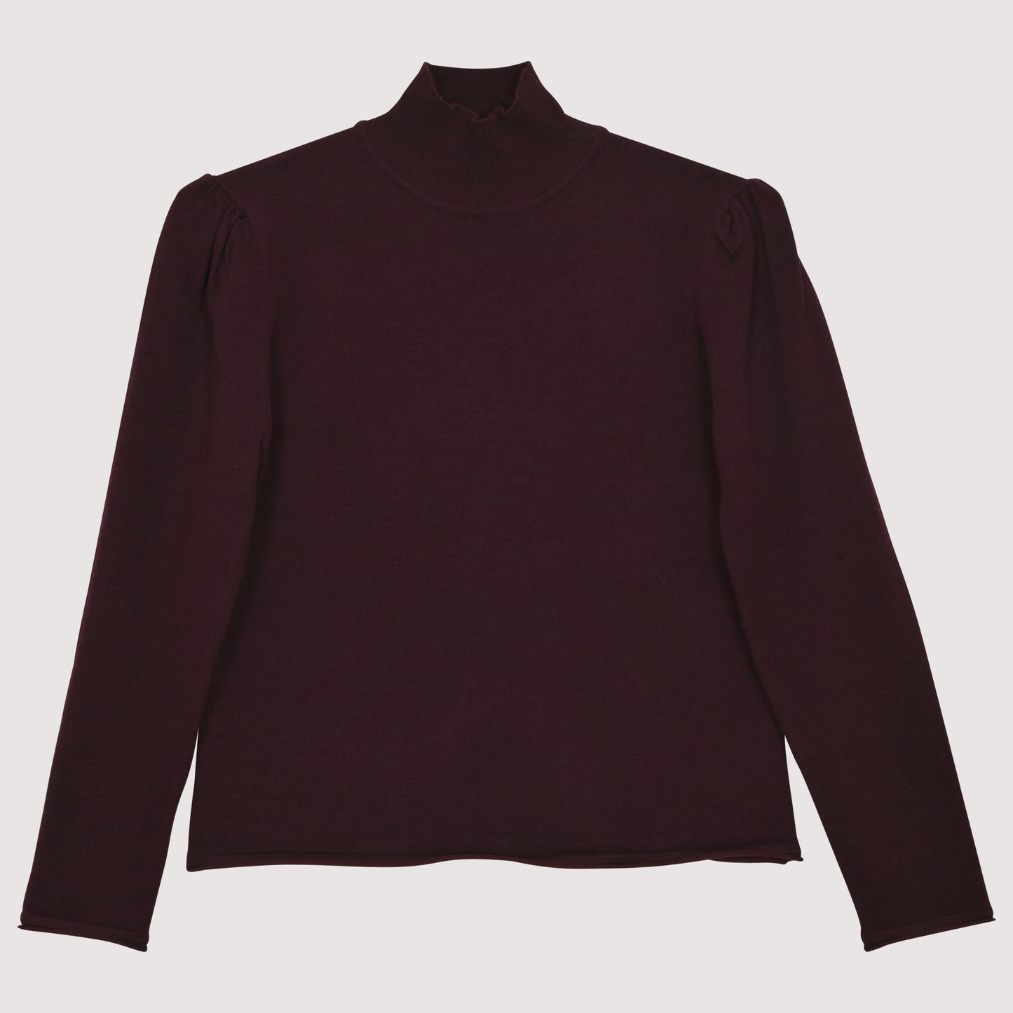 PORTRAIT BASIC RUCHED SHOULDER KNIT TURTLENECK