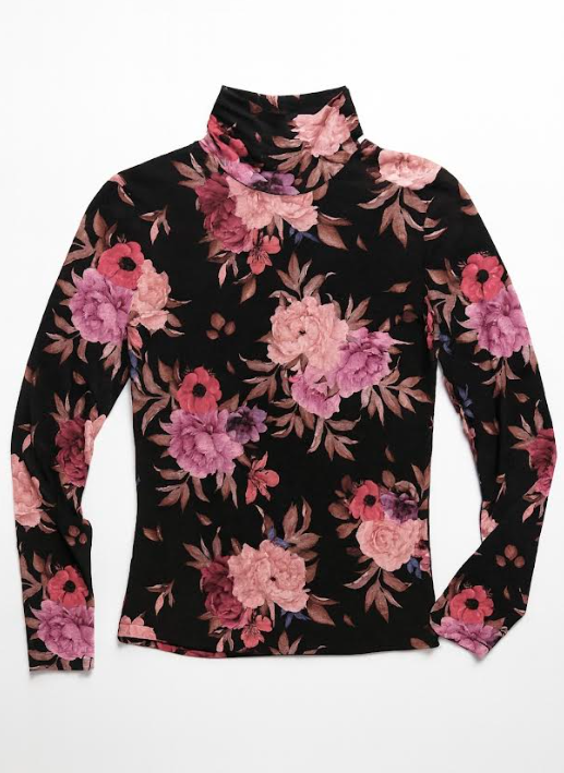 KUO Printed Turtleneck