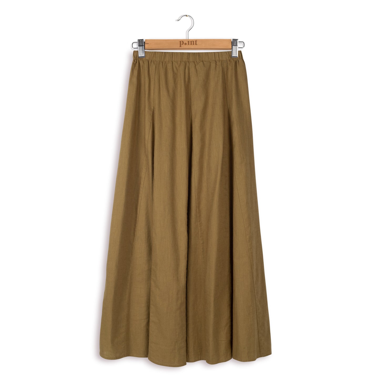 POINT LINEN GORED MAXI SKIRT