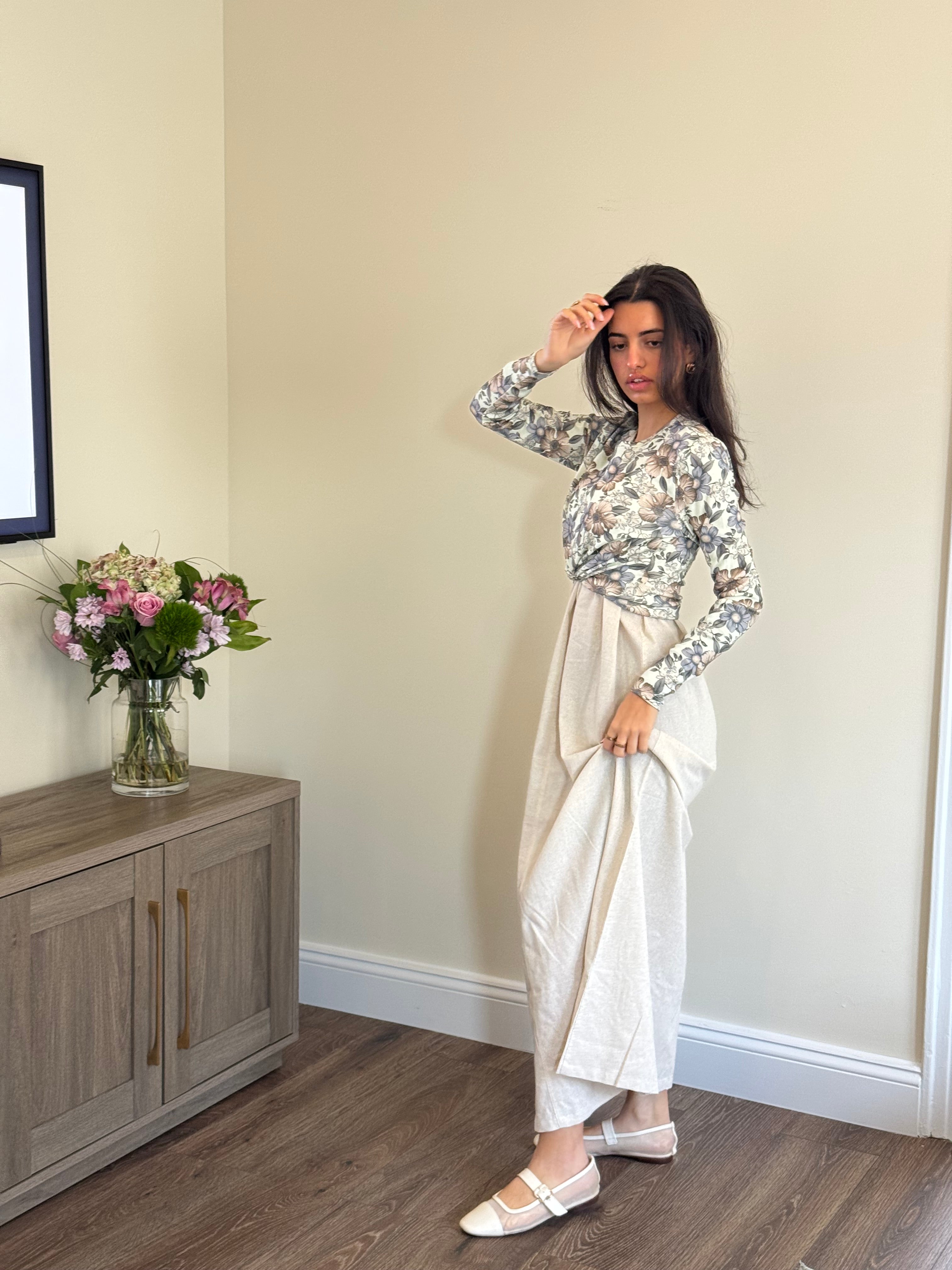 KUO Solid Linen Jumper