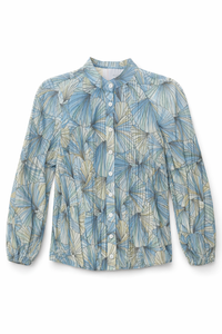 ALEXIA B ACCORDION PLEATED SHEER TOP