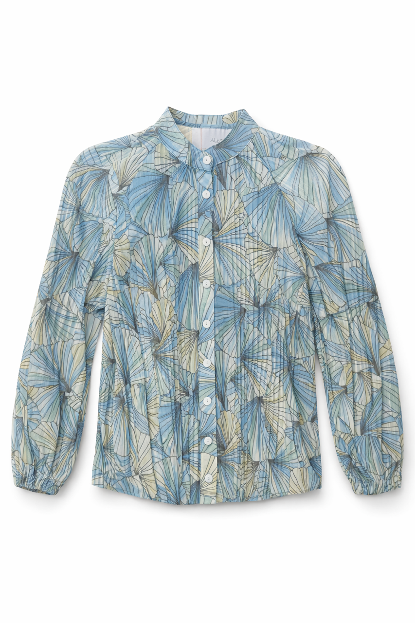 ALEXIA B ACCORDION PLEATED SHEER TOP