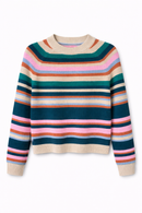 ALEXIA B STRIPED KNIT TOP