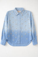 ALEXIA B FLORAL APPLIQUE SHIRT