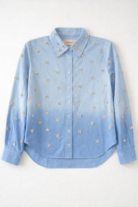 ALEXIA B FLORAL APPLIQUE SHIRT