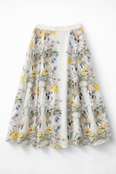 AMELIA PRINTED FLORAL LINEN SKIRT