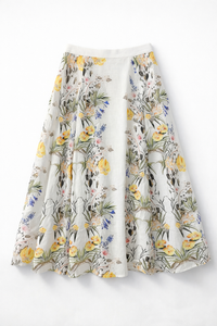 AMELIA PRINTED FLORAL LINEN SKIRT