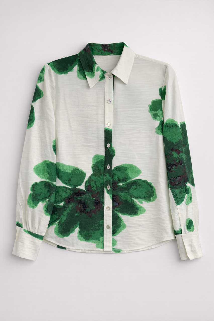 AMELIA BUTTONDOWN SHIRT W FLORAL